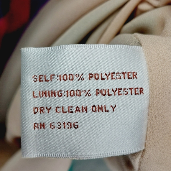 Suzi Chin Watercolor Abstract Chiffon Layer Open Sleeve Knee Length Dress P6702 - Picture 7 of 10